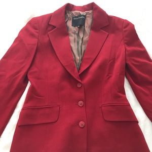 Tara Jarmon red skirt suit